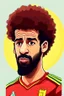 Placeholder: Mohamed Salah Egyptian soccer player cartoon 2d