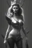 Placeholder: Brigitte Bardot as evil queen in black leather, leather, busty, cleavage, angry, stern look. character design by cory loftis, fenghua zhong, ryohei hase, ismail inceoglu and ruan jia. unreal engine 5, artistic lighting, highly detailed, photorealistic, fantasy.