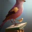 Placeholder: a painting of a bird sitting on top of a book, heather theurer, inspired by Balthasar van der Ast, by Brian Despain, by Jens Juel, by Wen Boren, fruit and feathers, by Todd Lockwood, by Mathieu Le Nain, inspired by Johannes Fabritius, benjamin lacombe, by Eddie Mendoza