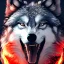 Placeholder: Wolf, Monster, horror, huge, red, orange, fire, blood, gore, teeth, 8K, cinematic lighting, sharp focus, masterpiece, expert