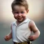 Placeholder: Brad Pitt toddler, smile, full body, hyper realistic