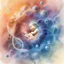 Placeholder: Inspiration from Nomeradona On Playground Life begins. Quantum Serenity: A watercolor depiction of the conception of a baby, illustrating the interplay of microscopic quantum particles and DNA at the molecular level, embodying calmness in action.”