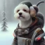 Placeholder: Cyberpunk Portrait of dog child with brown hair and with cute face, north pole snowy vibe , perfect composition, hyperrealistic, super detailed, 8k, high quality, trending art, trending on artstation, sharp focus, studio photo, intricate details, highly detailed, by greg rutkowski