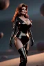 Placeholder: Raquel Welch as evil queen in black leather gown, angry, busty, curvey, cleavage, unreal 5, octane render, cinema4d, dynamic lighting, dramatic lighting, 4k, redshift render, highly detailed, hyper realistic