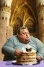 Placeholder: fat viktor orban eating cake in a castle