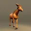 Placeholder: donkey with medusa head , 3d realistic, full body