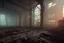 Placeholder: old factory, post apocalyptic, run down, day time, destroyed buildings , unity, scriptable render pipeline , lighting , volumetric , faded fog , global illumination