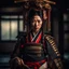 Placeholder: Behold the powerful alluring and pretty Japanese samurai woman, her body adorned with the traditional samurai costume, HDR, beautifully shot, hyperrealistic, sharp focus, 64 megapixels, perfect composition, high contrast, cinematic, atmospheric, moody