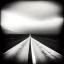 Placeholder: desert, storming, shades of gray, road, landscape