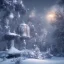 Placeholder: winter landscape, bells, ice, dreamy, science fiction