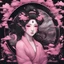 Placeholder: art, fantasy, pink, black, triskelion, beautiful style, Japan