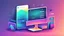 Placeholder: Gradient website hosting illustration