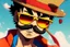 Placeholder: luffy with sunglasses and mustaches