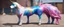 Placeholder: badly painted super dog vs unicorn