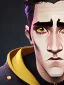 Placeholder: Portrait of a 30 year old strange gay warlock like Jake Gyllenhaal