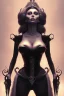 Placeholder: Sophia Loren as evil queen in black leather, cleavage, angry, stern look. character design by cory loftis, fenghua zhong, ryohei hase, ismail inceoglu and ruan jia. unreal engine 5, artistic lighting, highly detailed, photorealistic, fantasy