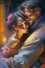 Placeholder: Spanish lovers enchanting love night Nikon D850 extremely detailed Award winning photography fantasy illustration studio lighting high detail fantastic view magical Pino Daeni