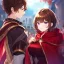 Placeholder: Clear focus,High resolution, one girls, Short brown hair, Purple eyes, Wearing a red cloak