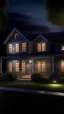 Placeholder: Illustrate a house at dusk with automated exterior lights turning on, highlighting both security and aesthetic aspects.