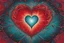 Placeholder: heart exploding into teal and red shards and shatters psychedelic in the illustrated style of alex grey