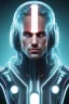 Placeholder: cyberpunk, head, men, portrai, tron