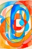 Placeholder: Abstract watercolour in the style of Barbara Hepworth