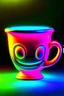 Placeholder: cartoon cup pfp character detailed humanoid neon