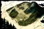 Placeholder: a map, top view of a forest, a hill, mountain,, comic book, post -apocalypse, gray