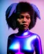 Placeholder: Artist, young tina turner, android woman, sweet, clean skin, afro hair, circuits, ghost in the shell, latex coat, feather, cyber punk, neon, bamboo, blood, portrait, studio photo, unreal engine 5, soft color, 16 bit, god lights, ray tracing, RTX, lumen lighting, ultra deatail, volumetric lighting, 3d, finely drawn, hd.