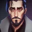 Placeholder: Portrait of a 30 year old warlock like Jake Gyllenhaal,Gandalf, Jack Sparrow, Sherlock Holmes and Mary Poppins