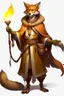 Placeholder: brown fox humanoid monk sorcerer dnd