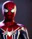 Placeholder: spider man, miles morales, half mask on, half face visible