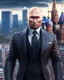 Placeholder: Anthropomorphic Putin in a suit full body ninja full head hyper-detailed city background 8k