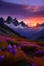 Placeholder: Alps violet sunrise