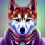 Placeholder: Pleiadean shiba inu wearing tribal face paint