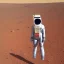 Placeholder: space girl on Mars