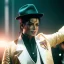 Placeholder: Michael Jackson,purple light effect, closed eyes, rtx, reflection, 8k, glow, winning photography, caustics