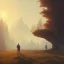 Placeholder: back shot of a tired man sleeping in the arms of man with long brown hair, A beautiful landscape at dawn by atey ghailan, ismail inceoglu, michal lisowski, artstation, volumetric light, high detail, perfect