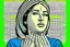 Placeholder: Vintage pop art style of a jewish woman from the torah praying to god