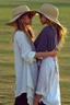 Placeholder: ((Mary-Kate and Ashley Olsen a warm hug)),Her laughter floats harmoniously with the sound of seagulls, infusing the air with a joyful melody. A vivacious energy radiates from her as she gracefully adjusts her oversized sun hat, casting a charming shadow on her sun-kissed face. The rhythmic crashing of waves seems to echo her carefree spirit.