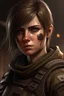 Placeholder: 12k wallpaper of Arina- 34 years old woman, mercenery, fierce and stunning, Bobcut brown hair, athletic, wearing combat clothes- HDR quality - trending in artstation, ultra realistic, highly detailed neck, highly detailed face