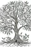 Placeholder: Whimsical tree with branches line art with space