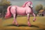 Placeholder: a pink horse like a 19th painting