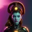 Placeholder: Pretty cyber woman, sci-fi, rounded face, black, gold, brown, samurai style, retro, simetric, neon style, a lot of led lights, fog, rain, leather, vibrant color, highly detailed, art stations, concept art, smooth, unreal engine 5, god rays, ray tracing, RTX, lumen lighting, ultra detail, volumetric lighting, 3d, finely drawn, high definition, high resolution.