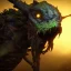 Placeholder: epic horrific wasted monster like creature in night with black shade, 8k resolution, ultra hyperdetailed, Unreal Engine 5, ultra colourful, very small details, realistic