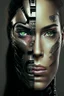 Placeholder: a face depicting half woman and half cyborg