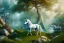 Placeholder: unicorn stand on a rock, forest, 8k resolution, high-quality, fine-detail, intricate, fantasy art, detailed matte, volumetric lighting, illustration, 3D