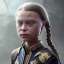 Placeholder:  Greta Thunberg portrait octane render, Chaos Knights