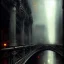 Placeholder: Bridge leads to Gotham city, Neogothic architecture,by Jeremy mann, point perspective,intricate detail