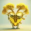 Placeholder: golden robot heart with tree wings